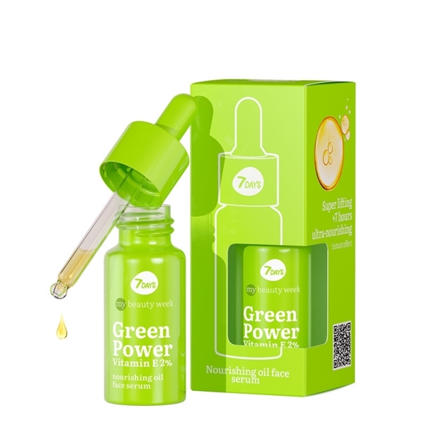 Εικόνα από 7DAYS Green Power Vitamin Ενυδατικό & Αντιγηραντικό Serum Προσώπου με Βιταμίνη E 20ml