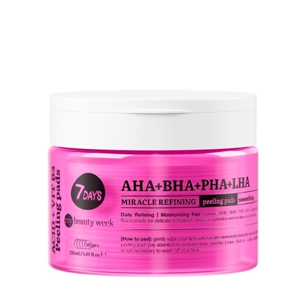 Εικόνα από 7days Pads Exfoliating Peeling  AHA+BHA-PHA+LHA 50pcs