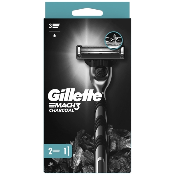 Εικόνα από Gillette Mηχανή Mach3 Charcoal  (Mηχανή +2 Aντ/κα)