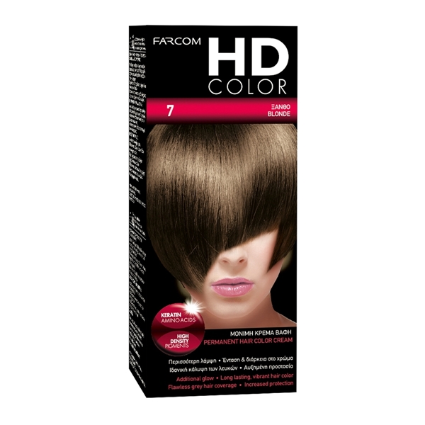 Εικόνα από Farcom Βαφή Μαλλιών HD Color No 7 Ξανθό ,60ml