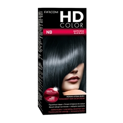 Εικόνα της Farcom Βαφή Μαλλιών HD Color No NB Μαύρο Μπλε, 60ml