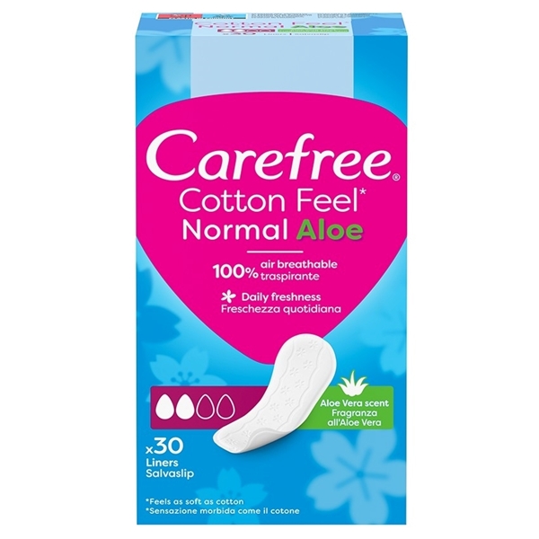 Εικόνα από Carefree Σερβιετάκι Cotton Feel Normal Aloe Vera 30 Τεμαχίων