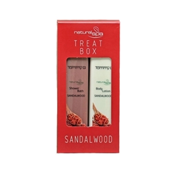 Εικόνα της TommyG Treatbox Natural Spa Sandalwood Shower Gel 300ml+Body Lotion 300ml