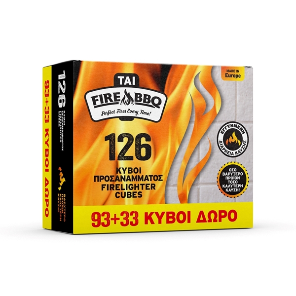 Εικόνα από Προσάναμμα κηροζίνης Tai FIRE BBQ (126 τεμ)