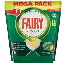 Εικόνα της Fairy Caps Πλυντηρίου Πιάτων All-in - One Classic Λεμόνι 82 Τεμαχίων