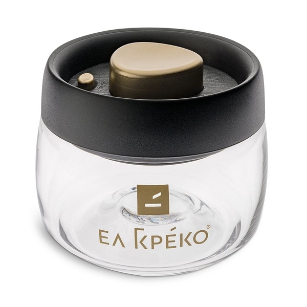 Εικόνα από Ελ Γκρέκο Γυάλινο δοχείο κενού αέρος για ελληνικό καφέ, χωρητικότητας 0.4 L
