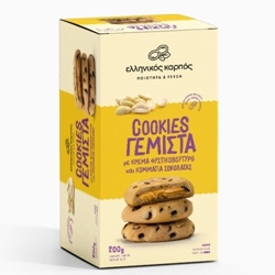 Εικόνα της Ελληνικός Καρπός Cookies με Κρέμα Φυστικοβούτυρο & Κομμάτια Σοκολάτας 200g