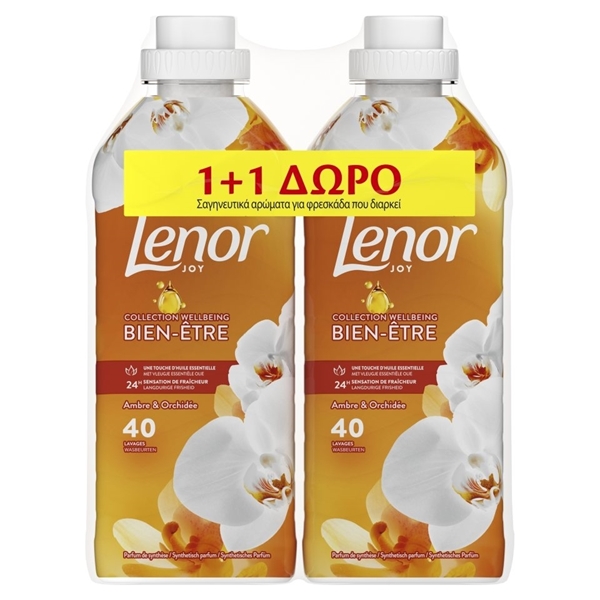 Εικόνα από Lenor Mαλακτικό Joy Gold Orchid 40 Μεζούρες (1+1 Δώρο)