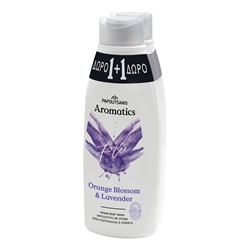 Εικόνα της Papoutsanis Aromatics Free Αφρόλουτρο Orange Blossom&Lavender 600ml 1+1