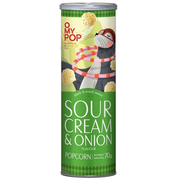Εικόνα από POPCORN SOUR CREAM & ONION 70GR OMYPOP