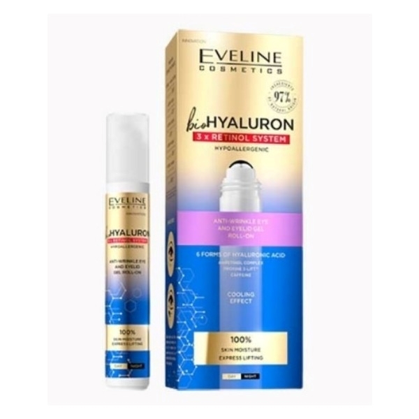 Εικόνα από Eveline BioHyaluron 3 x Retinol anti-wrinkle roll-on gel for eyes and eyelids 15ml