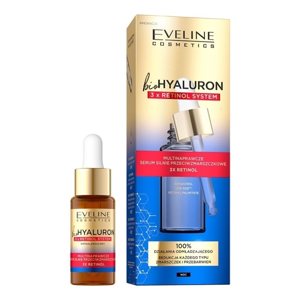 Εικόνα από Eveline BioHyaluron 3 x Retinol System Multi-Repair Αντιγηραντικό Serum Προσώπου με Ρετινόλη 18ml