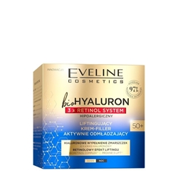 Εικόνα της Eveline BioHyaluron 3 x Retinol lifting Day & Night Face Cream 50+ 50ml