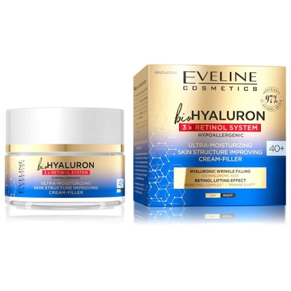 Εικόνα από Eveline BioHyaluron 3 x Retinol System Day & Night Face Cream 40+ 50ml