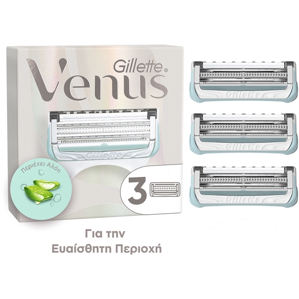 Εικόνα από Gillette Woman Ανταλλακτικά Ξυραφάκια Venus Fig  Blister 3 Tεμαχίων