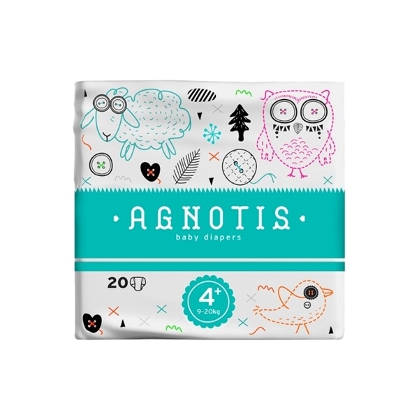 Εικόνα από Agnotis Πάνες με Αυτοκόλλητο Eco No.4+ για 9-20kg 20τμχ