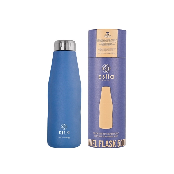 Εικόνα από Estia Travel Flask Save The Aegean Denim Blue 0.5lt