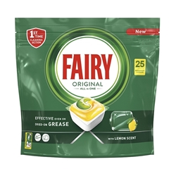 Εικόνα της Fairy Caps Πλυντηρίου Πιάτων All-in - One Classic Lemon 25 Τεμαχίων