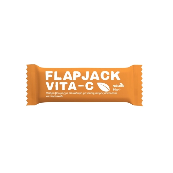 Εικόνα από Naturals Flapjack VITA-C επικάλυψη Μαύρη Σοκολάτα & Πορτοκάλι 80gr