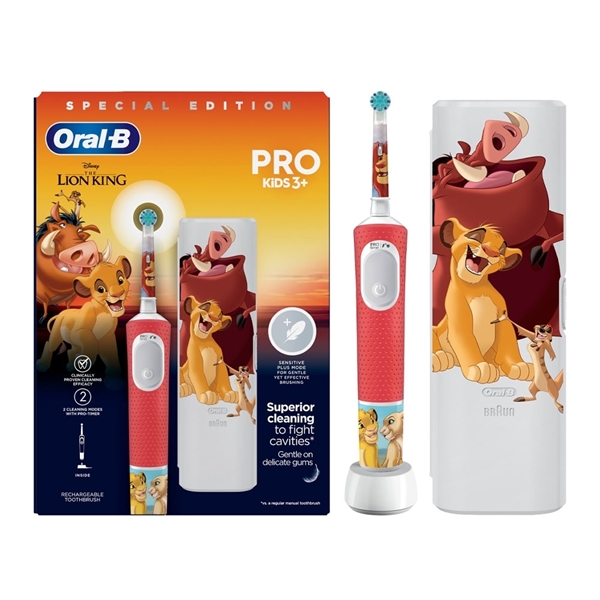 Εικόνα από Oral-B Eπαναφορτιζόμενη Oδοντόβουρτσα Vitality Pro Lion King 3+ με θήκη ταξιδίου
