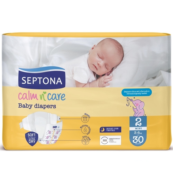 Εικόνα από Septona Calm N' Care Πάνες Mini No2 (3-6Kg) 30τεμ
