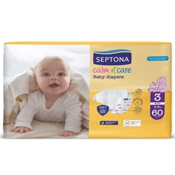 Εικόνα της Septona Calm N' Care Πάνες Midi No3 (4-9Kg) 60τεμ