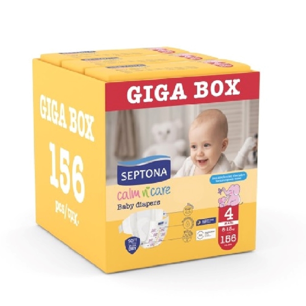 Εικόνα από Septona Calm N' Care Πάνες Giga Box Maxi No4 (8-13Kg) 156τεμ (3*52τεμ)