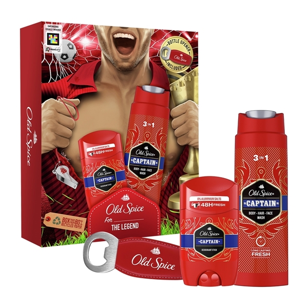 Εικόνα από Old Spice Gift Captain Stick 50ml+3-1 Shower Gel +Shampoo 250ml+Ανοιχτήρι