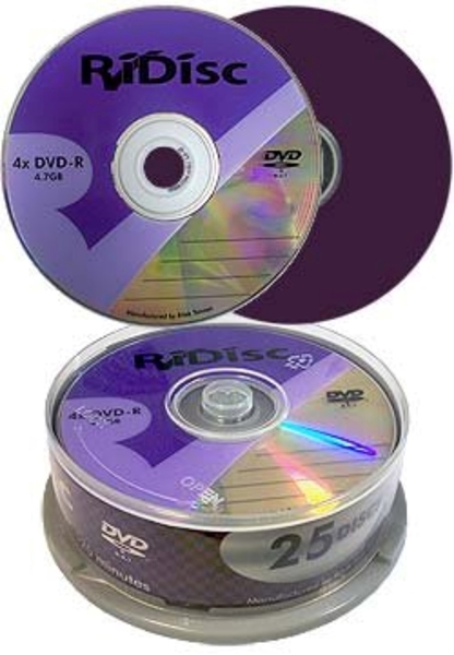 Εικόνα από DVD-R Ridisc 4.7GB/120minutes  25TEM