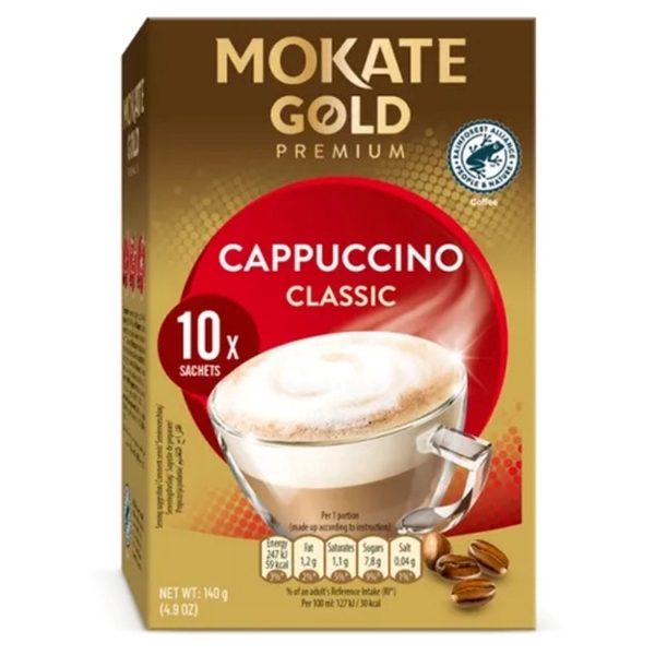 Εικόνα από Mokate Καφές Gold Premium Cappuccino σε Φακελάκια 10 Φακελάκια X 14gr (140gr)