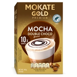 Εικόνα της Mokate Καφές Gold Premium Mocha Double Choco σε Φακελάκια 10 Φακελάκια X 14gr (140gr)