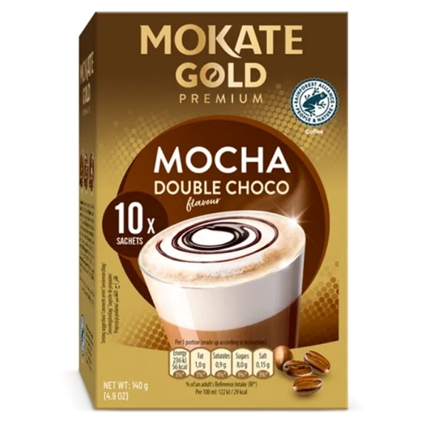 Εικόνα από Mokate Καφές Gold Premium Mocha Double Choco σε Φακελάκια 10 Φακελάκια X 14gr (140gr)