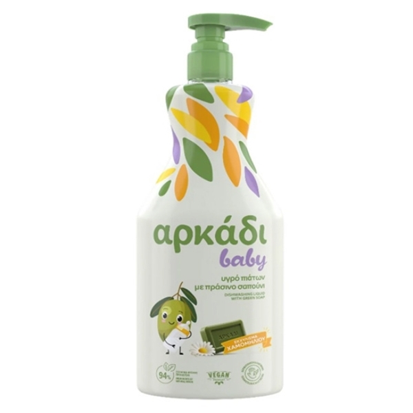 Εικόνα από Αρκάδι Υγρό Πιάτων Baby Αντλία με Πράσινο Σαπούνι εκχύλισμα χαμομηλιού (550ml)
