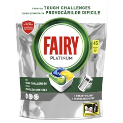 Εικόνα της Fairy Caps Platinum Πλυντηρίου Πιάτων Λεμόνι 45τεμαχίων