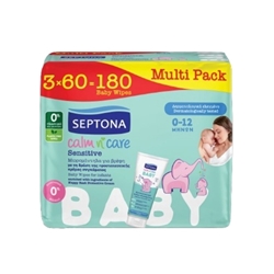 Εικόνα της Septona Μωρομάντηλα Calm N' Care Sensitive 180τμχ