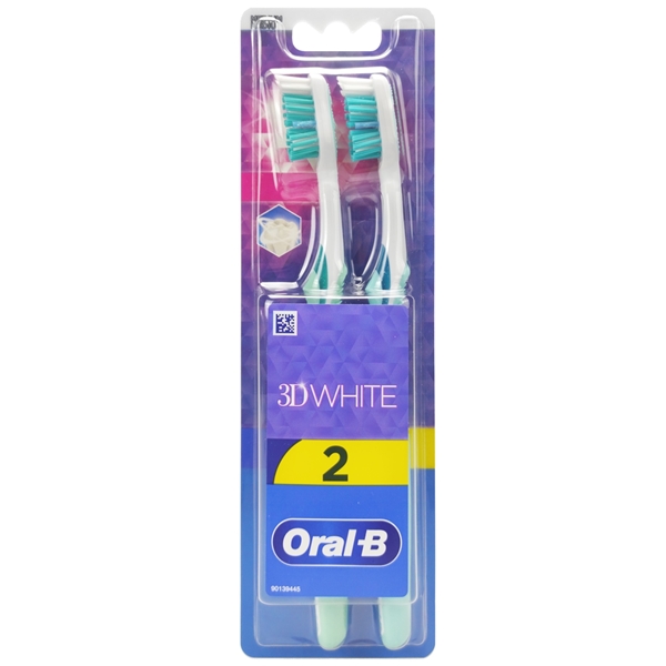 Εικόνα από Oral-B 123 Oδοντόβουρτσα Comlete Clean 3D White Mέτρια 2 Tεμαχίων