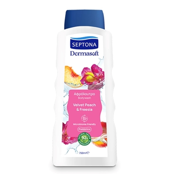 Εικόνα από Septona Dermasoft Αφρόλουτρο Velvet Peach - Freesia 750ml