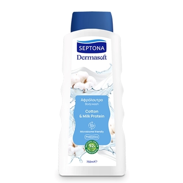 Εικόνα από Septona Dermasoft Αφρόλουτρο Cotton  - Milk Protein 750ml