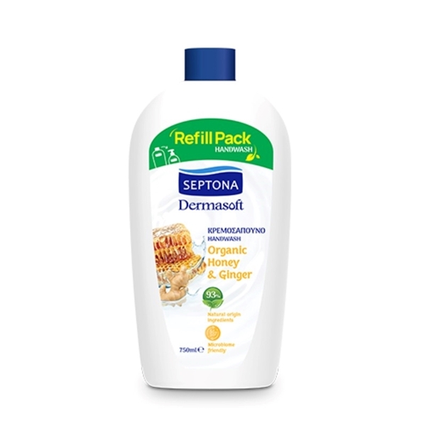 Εικόνα από Septona Dermasoft Kρεμοσάπουνο Organic Honey - Ginger 750ml