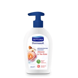 Εικόνα της Septona Dermasoft Kρεμοσάπουνο Almond - Tea Rose 400ml