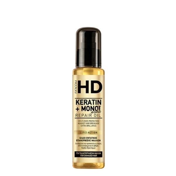 Εικόνα από Farcom Keratin Monoi De Tahiti Λάδι Μαλλιών για Επανόρθωση με Κερατίνη 100ml