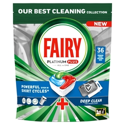 Εικόνα της Fairy Caps Πλυντηρίου Πιάτων Platinum Deep Clean 36 Tεμαχίων
