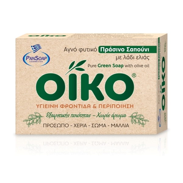 Εικόνα από PanSoap φυτικό Πράσινο Σαπούνι με λάδι ελιάς 125gr.