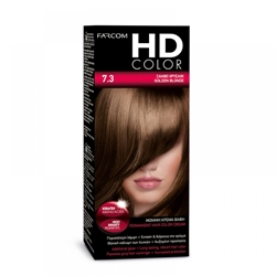 Εικόνα της Farcom Βαφή Μαλλιών HD Color No  7.3 Ξανθό Χρυσαφί 60ml