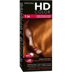 Εικόνα της Farcom Βαφή Μαλλιών HD Color No 7.34 Ξανθό Χρυσαφί Χάλκινο 60ml