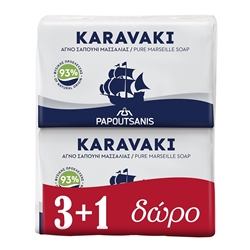 Εικόνα της Papoutsanis Καραβάκι Σαπούνι Λευκό 125gr 4τεμ.