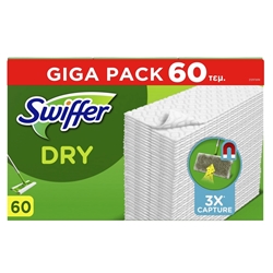 Εικόνα της Swiffer Dry Ανταλλακτικά Πανάκια 60 Τεμαχίων
