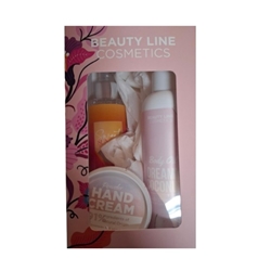 Εικόνα της Beauty Line Σετ Glitter Boby Mist 200ml κρέμα χεριών 100ml Λάδι Σώματος Coconut 200ml