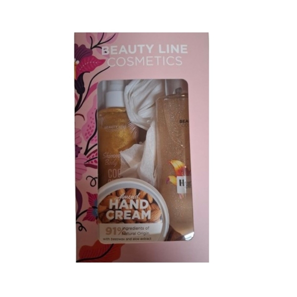 Εικόνα από Beauty Line Σετ Vanilia Boby Mist 200ml κρέμα χεριών 100ml Λάδι Σώματος με Shimmer Coconut 200ml