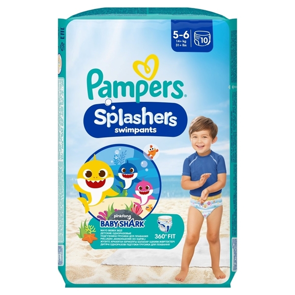 Εικόνα από Pampers Splashers Νο 5-6 (14kg) Συσκ.10 Tεμαχίων cp